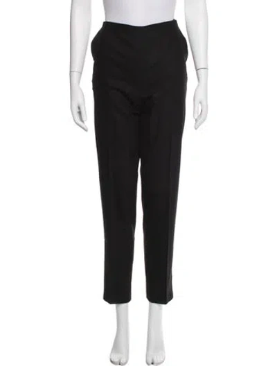 Pre-owned Hermes Virgin Wool Straight Leg Pants In Blue