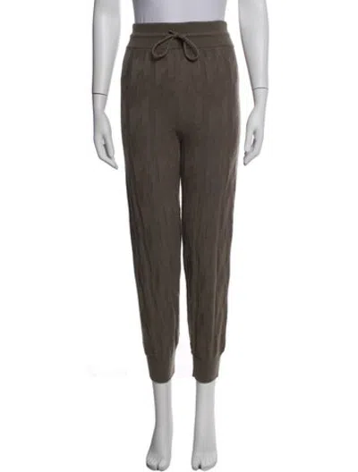 Pre-owned Hermes Virgin Wool Straight Leg Pants In Brown