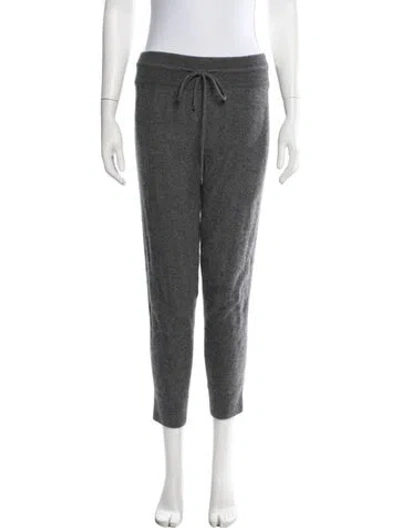 Pre-owned Hermes Virgin Wool Straight Leg Pants In Gray