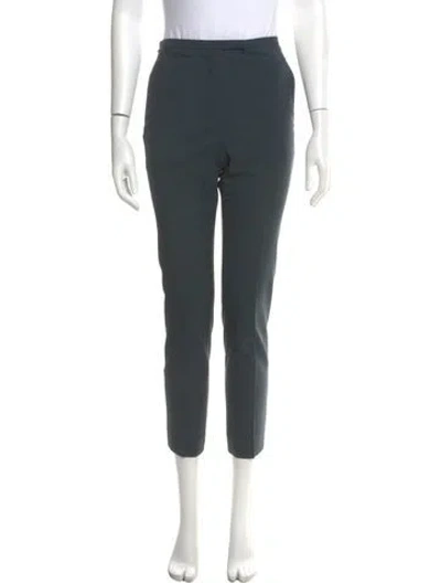 Pre-owned Hermes Virgin Wool Straight Leg Pants In Green