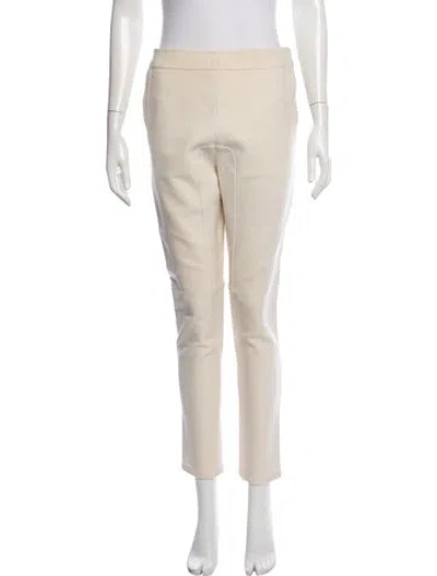 Pre-owned Hermes Virgin Wool Straight Leg Pants In Neutral