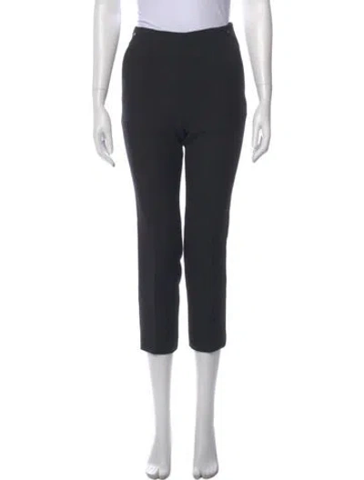 Pre-owned Hermes Virgin Wool Straight Leg Pants W/ Tags In Black