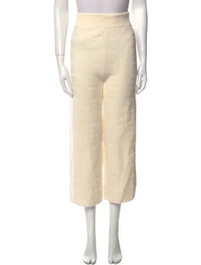 Pre-owned Hermes Virgin Wool Straight Leg Pants W/ Tags In Neutral