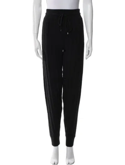 Pre-owned Hermes Virgin Wool Sweatpants In Black
