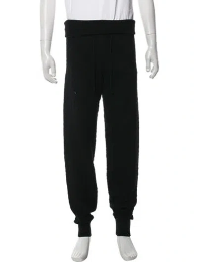 Pre-owned Hermes Virgin Wool Sweatpants In Black