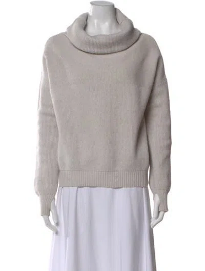 Pre-owned Hermes Virgin Wool Turtleneck Sweater In Gray