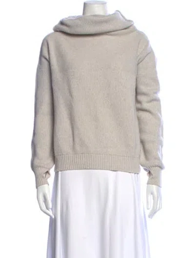 Pre-owned Hermes Virgin Wool Turtleneck Sweater In Grey
