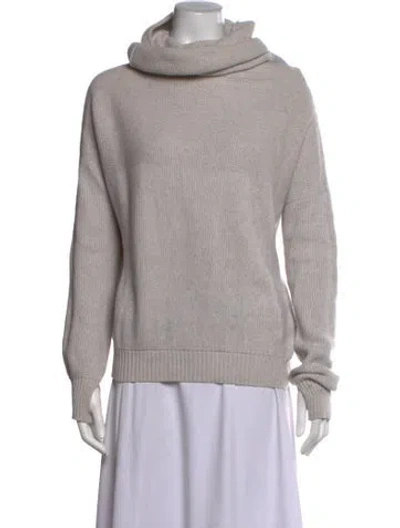 Pre-owned Hermes Virgin Wool Turtleneck Sweater In Grey