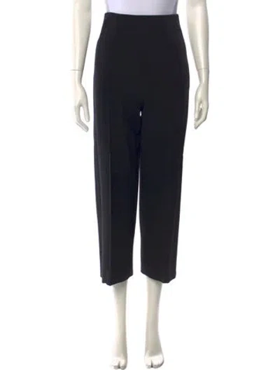 Pre-owned Hermes Virgin Wool Wide Leg Pants In Black