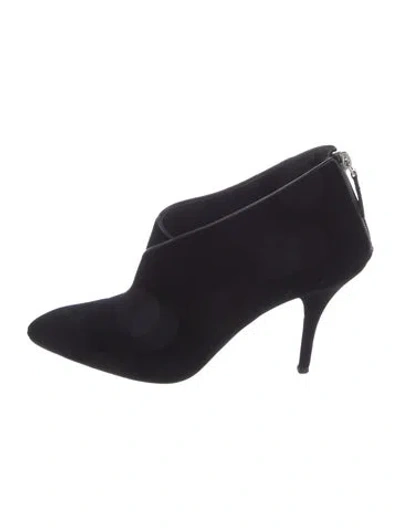 Pre-owned Hermes Virginia Velvet Boots In Black