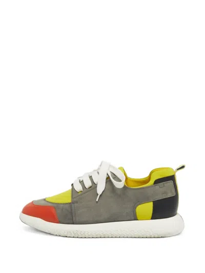 Pre-owned Hermes Vitesse Low-top Sneakers In Grey