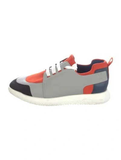 Pre-owned Hermes Vitesse Sneakers In Grey