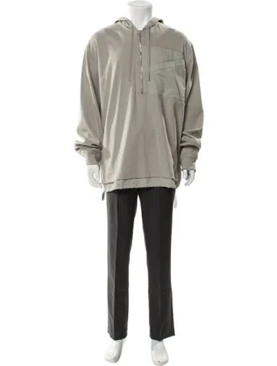 Pre-owned Hermes V-neck Long Sleeve Hoodie In Neutral