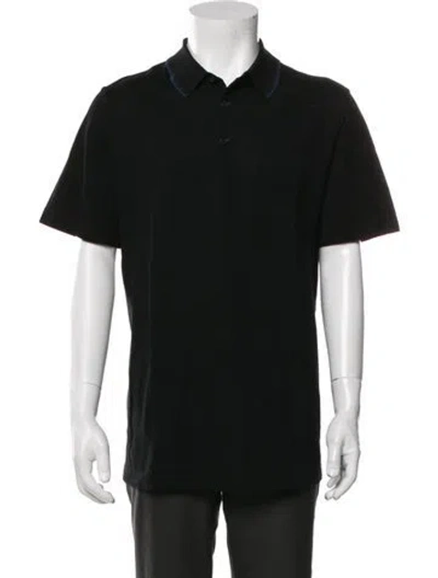 Pre-owned Hermes V-neck Short Sleeve Polo Shirt In Black