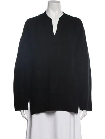 Pre-owned Hermes V-neck Sweater In Black