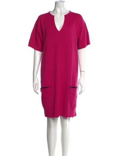 Pre-owned Hermes V-neck Sweater In Pink