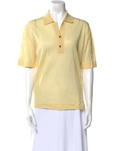 Pre-owned Hermes V-neck Sweater In Yellow