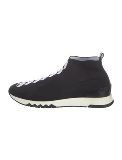 Pre-owned Hermes Volo Sock Sneakers In Black