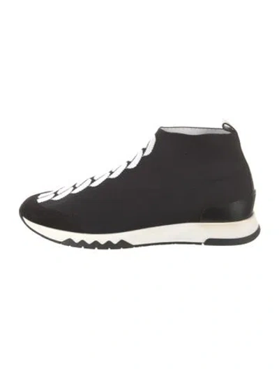 Pre-owned Hermes Volo Sock Sneakers In Black