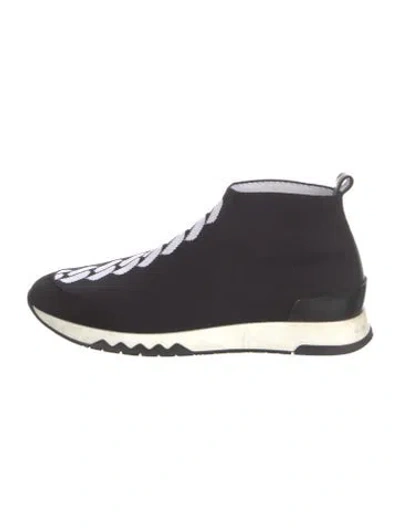 Pre-owned Hermes Volo Sock Sneakers In Black
