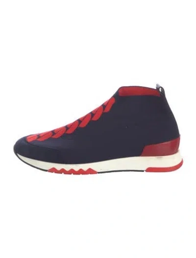 Pre-owned Hermes Volo Sock Sock Sneakers In Blue