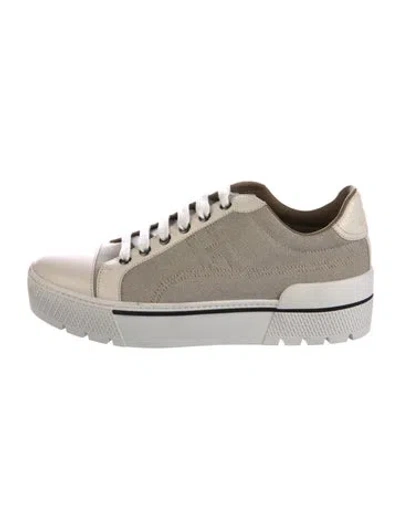 Pre-owned Hermes Voltage Sneakers In Neutrals