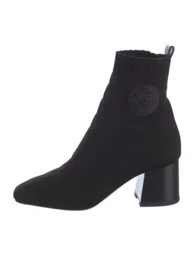 Pre-owned Hermes Volver 60 H Logo Sock Boots In Black