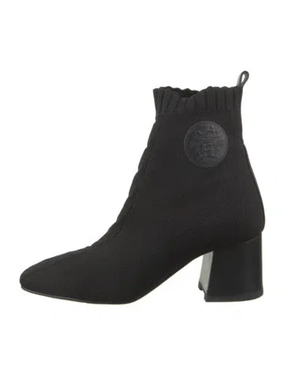 Pre-owned Hermes Volver 60 H Logo Sock Boots In Black