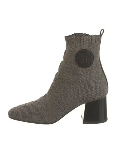 Pre-owned Hermes Volver 60 Leather Trim Embellishment Sock Boots In Multi