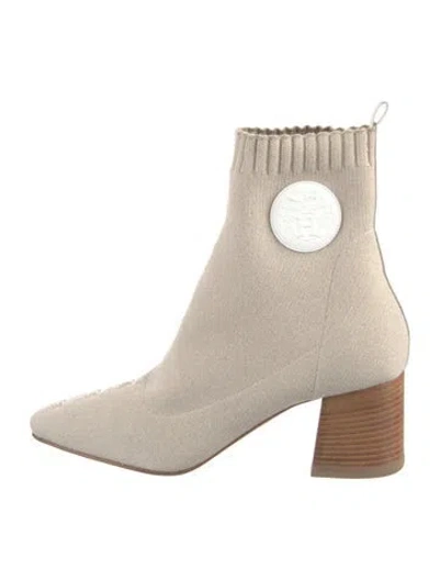 Pre-owned Hermes Volver 60 Sock Sock Boots In Neutrals