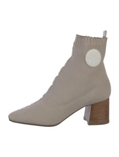 Pre-owned Hermes Volver Sock Boots In Neutral