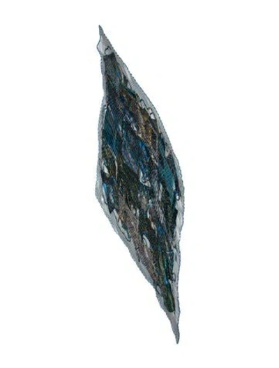 Pre-owned Hermes Voyage En Étoffes Silk Twilly Scarf In Gray