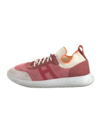 Pre-owned Hermes Vrew Athletic Sneakers In Red/white