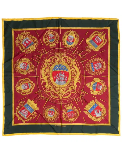 Pre-owned Hermes Hermès Vue Du Carosse De La Galere La Reale By Hugo Grygkar Scarf (authentic  Pre-loved)
