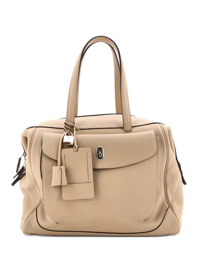 Pre-owned Hermes Wallago Cabine Bag Togo 35 Satchel In Neutral