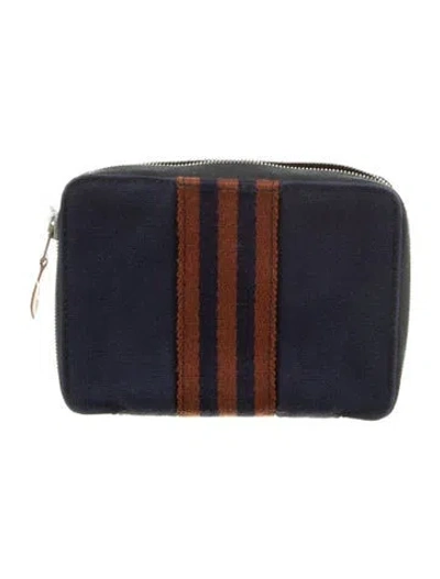 Pre-owned Hermes Wallet In Blue