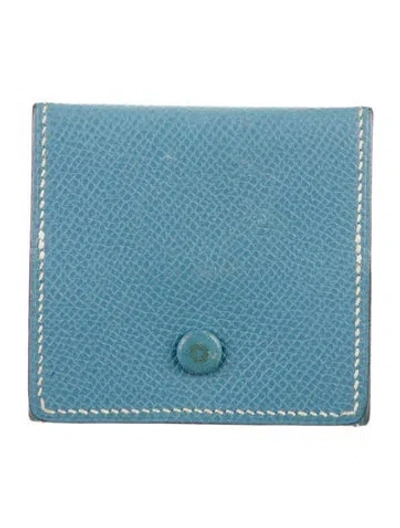 Pre-owned Hermes Wallet In Blue