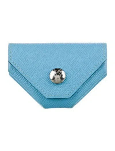 Pre-owned Hermes Wallet In Blue