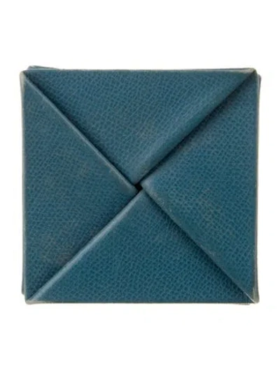 Pre-owned Hermes Wallet In Blue