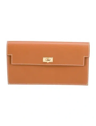 Pre-owned Hermes Wallet In Brown