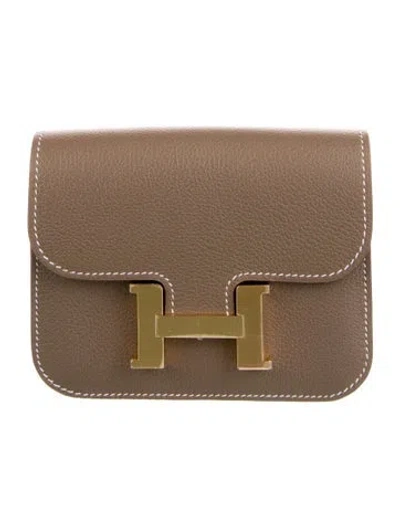 Pre-owned Hermes Wallet In Neutral