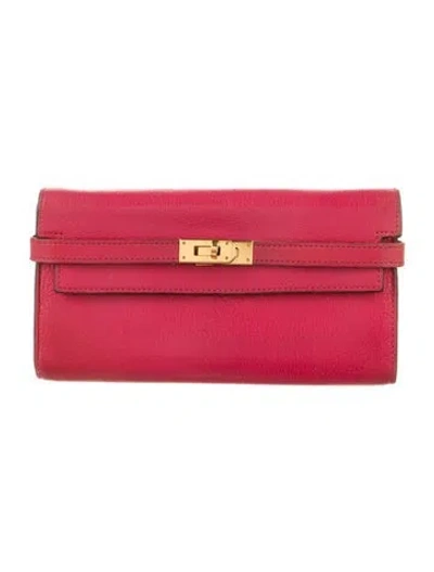 Pre-owned Hermes Wallet In Pink