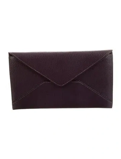 Pre-owned Hermes Wallet In Purple