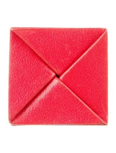 Pre-owned Hermes Wallet In Red