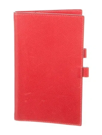 Pre-owned Hermes Wallet In Red