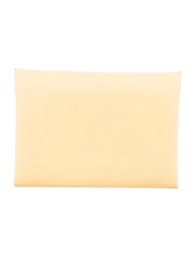 Pre-owned Hermes Wallet In Yellow