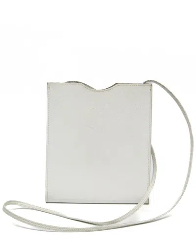 Hermes Hermès White Chevre Leather Shoulder Bag (authentic Pre-loved)