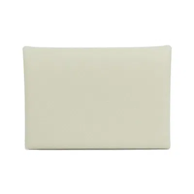 Pre-owned Hermes White Coin Purse/coin Case ()