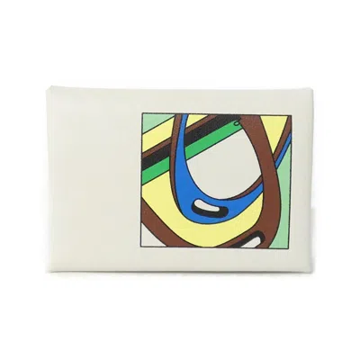 Pre-owned Hermes White Coin Purse/coin Case ()