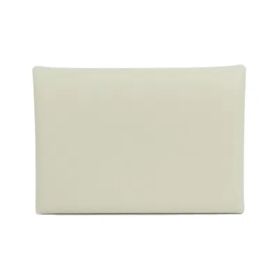 Pre-owned Hermes White Coin Purse/coin Case ()